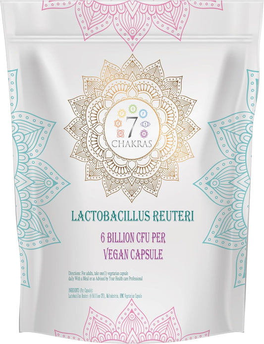 7C Lactobacillus Reuteri | 30 High Strength L Reuteri Capsules - 6B CFU L-Reuteri Probiotic per Serving | Probiotic Lactobacillus Supplement | Non-Gmo, Gluten & Allergen Free | Made in the UK