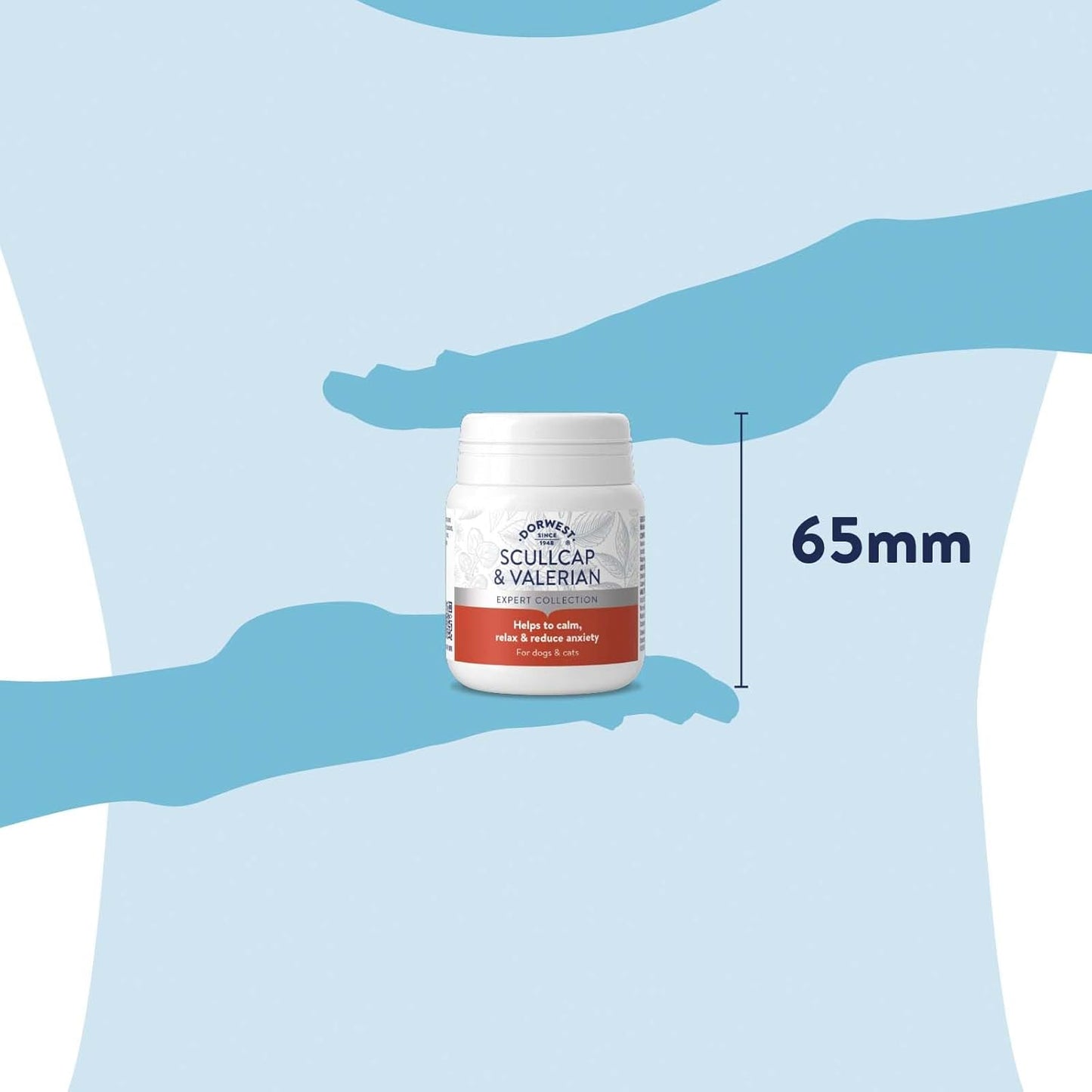 Dorwest Herbs Scullcap & Valerian Calming Tablets for Dogs and Cats, 100 Tablets