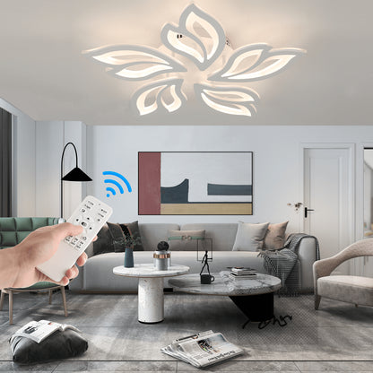 Modern Chandelier LED Lamp White Frame Ceiling Light Living Room Pendant Lights