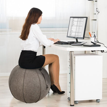 Anti-Burst Exercise Ball with Protective Cover, Handle, and Resistance Bands