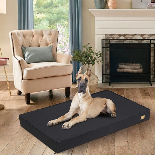 Orthopedic Waterproof Dog Bed for Large and Medium Dogs with Non-Slip Bottom and Machine Washable Fabric