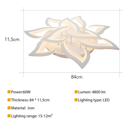 Modern Chandelier LED Lamp White Frame Ceiling Light Living Room Pendant Lights