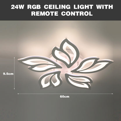 Modern Chandelier LED Lamp White Frame Ceiling Light Living Room Pendant Lights