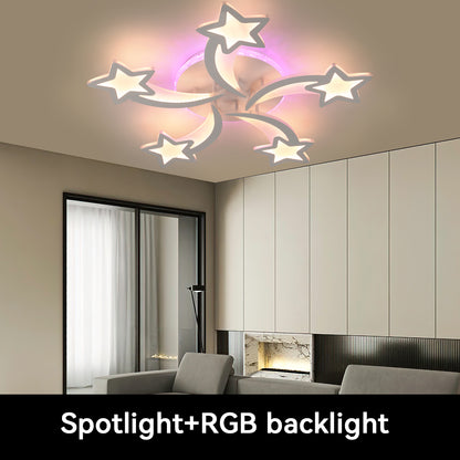 Modern Chandelier LED Lamp White Frame Ceiling Light Living Room Pendant Lights