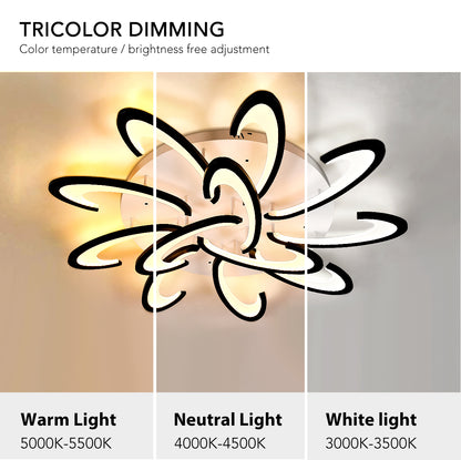Modern Chandelier LED Lamp White Frame Ceiling Light Living Room Pendant Lights