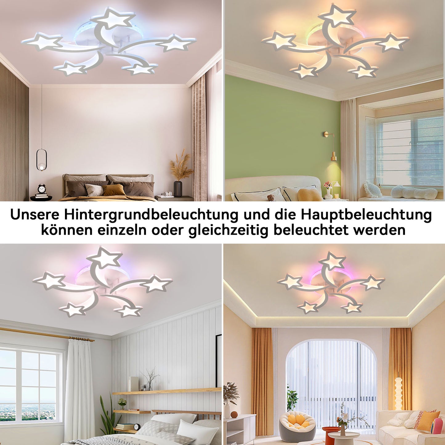 Modern Chandelier LED Lamp White Frame Ceiling Light Living Room Pendant Lights