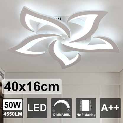 Modern Chandelier LED Lamp White Frame Ceiling Light Living Room Pendant Lights