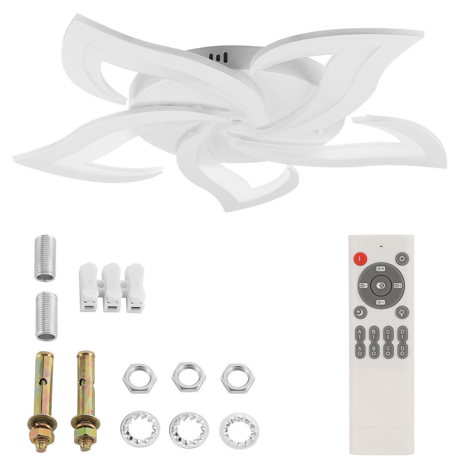 Modern Chandelier LED Lamp White Frame Ceiling Light Living Room Pendant Lights