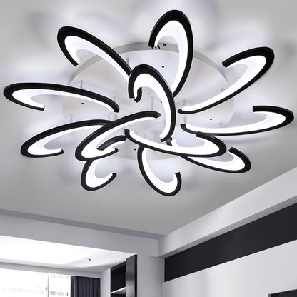 Modern Chandelier LED Lamp White Frame Ceiling Light Living Room Pendant Lights