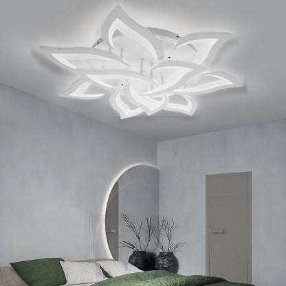 Modern Chandelier LED Lamp White Frame Ceiling Light Living Room Pendant Lights