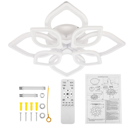 Modern Chandelier LED Lamp White Frame Ceiling Light Living Room Pendant Lights