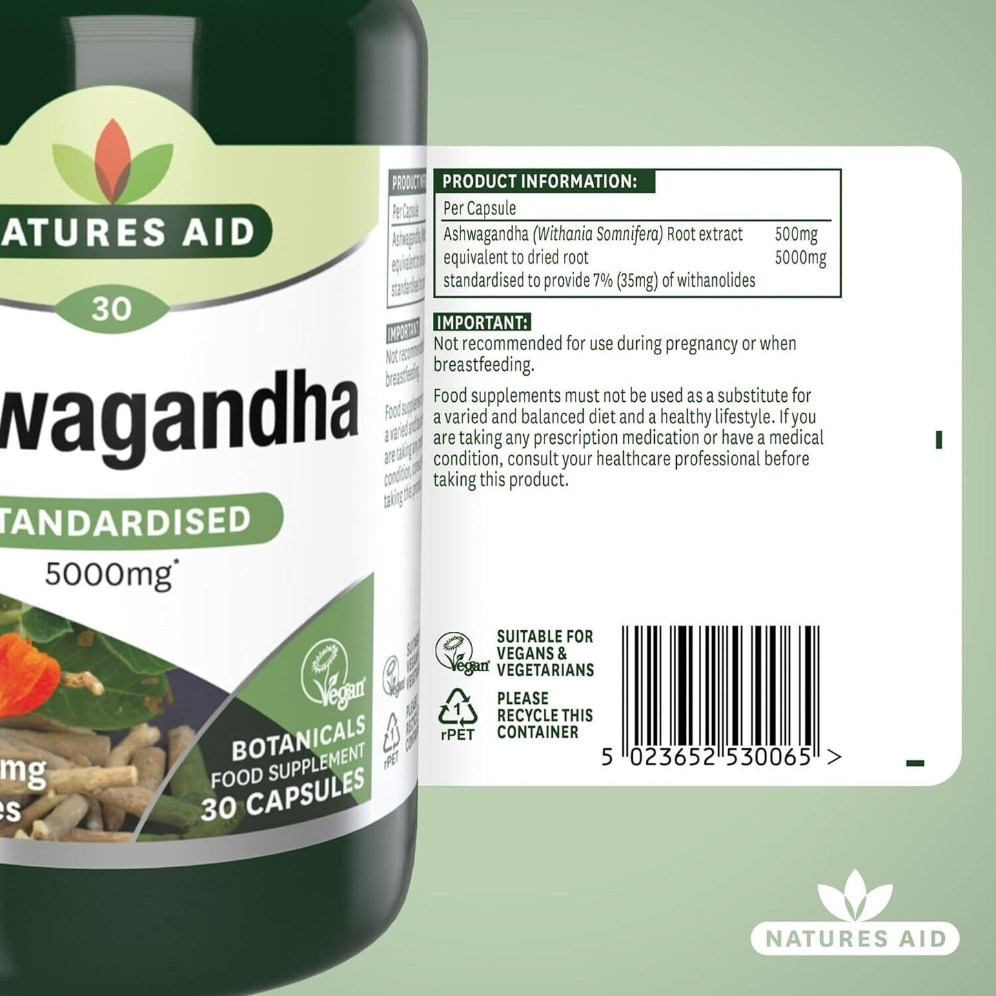 Ashwagandha 5000Mg HIGH STRENGTH - 30 Capsules -STRESS RELIEF-SLEEP AID-ANXIETY