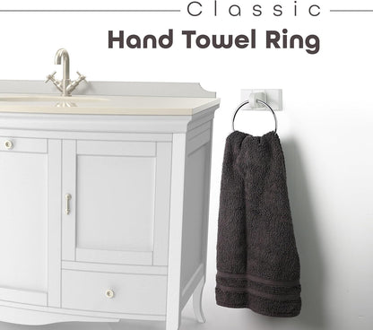 Towel Holder Black Chrome Plated Towel Rail Bath Towel Ring Wall Mounted