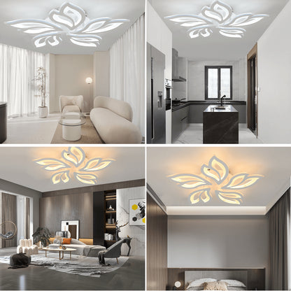 Modern Chandelier LED Lamp White Frame Ceiling Light Living Room Pendant Lights
