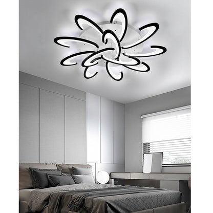 Modern Chandelier LED Lamp White Frame Ceiling Light Living Room Pendant Lights