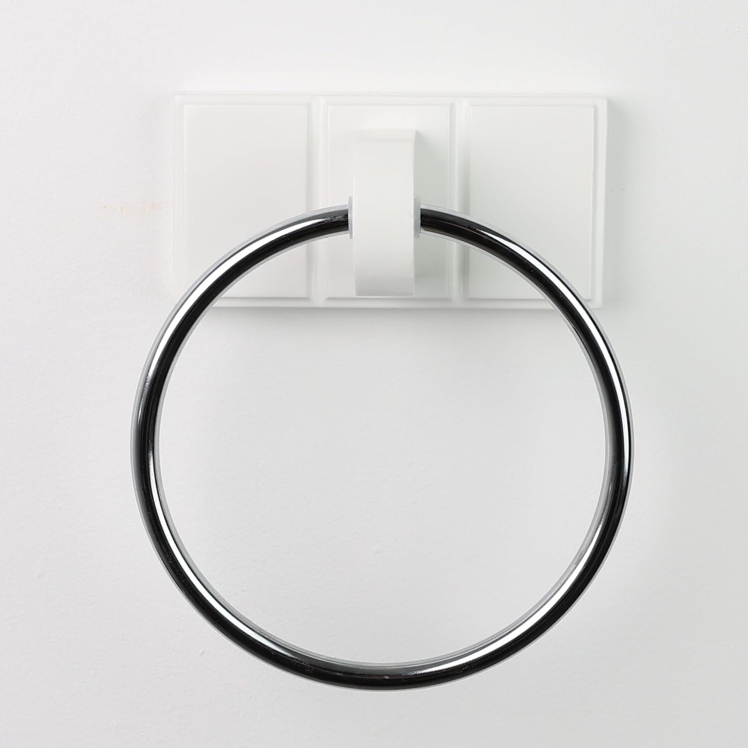 Towel Holder Black Chrome Plated Towel Rail Bath Towel Ring Wall Mounted