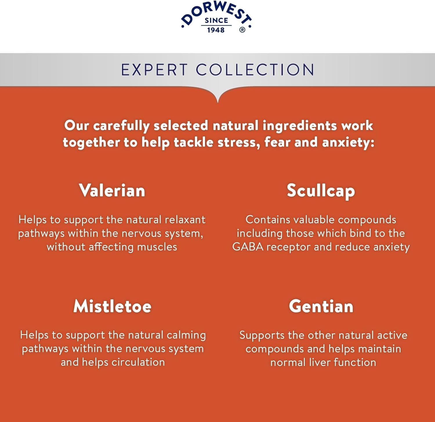 Dorwest Herbs Scullcap & Valerian Calming Tablets for Dogs and Cats, 100 Tablets