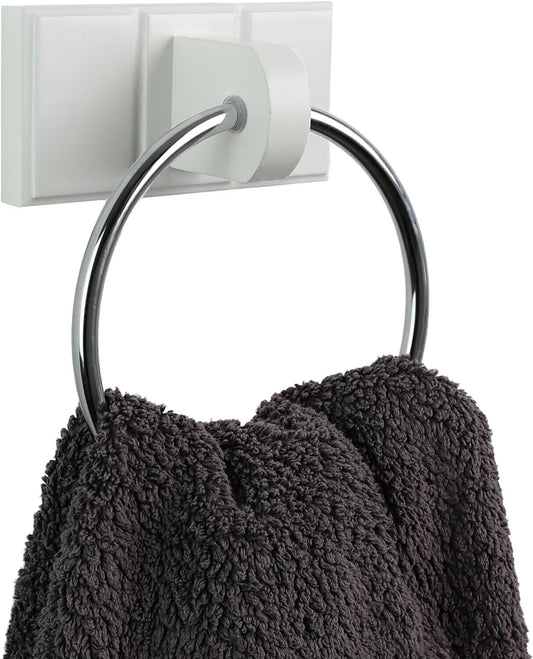 Towel Holder Black Chrome Plated Towel Rail Bath Towel Ring Wall Mounted