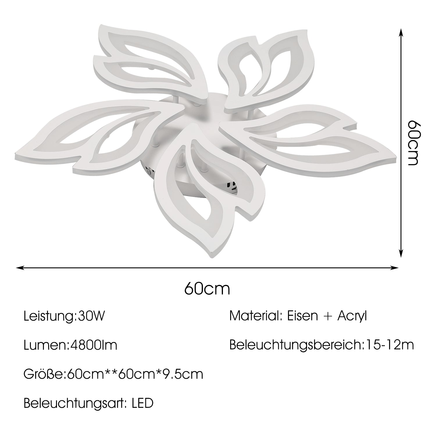 Modern Chandelier LED Lamp White Frame Ceiling Light Living Room Pendant Lights