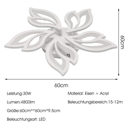 Modern Chandelier LED Lamp White Frame Ceiling Light Living Room Pendant Lights