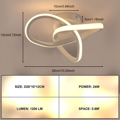 Modern Chandelier LED Lamp White Frame Ceiling Light Living Room Pendant Lights