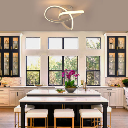 Modern Chandelier LED Lamp White Frame Ceiling Light Living Room Pendant Lights
