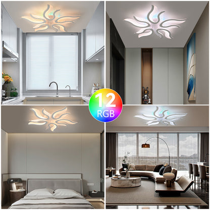 Modern Chandelier LED Lamp White Frame Ceiling Light Living Room Pendant Lights