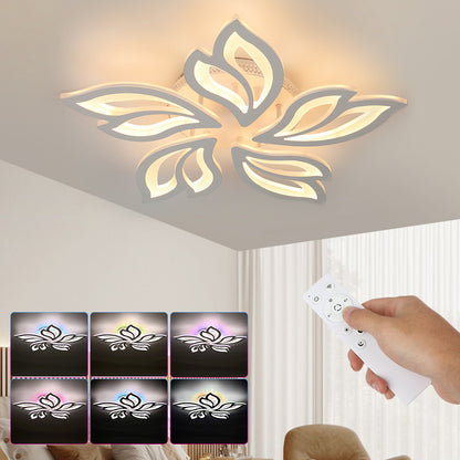 Modern Chandelier LED Lamp White Frame Ceiling Light Living Room Pendant Lights