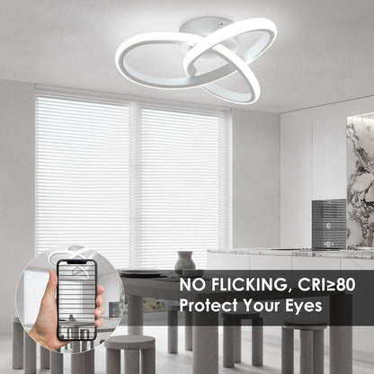 Modern Chandelier LED Lamp White Frame Ceiling Light Living Room Pendant Lights