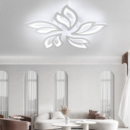 Modern Chandelier LED Lamp White Frame Ceiling Light Living Room Pendant Lights
