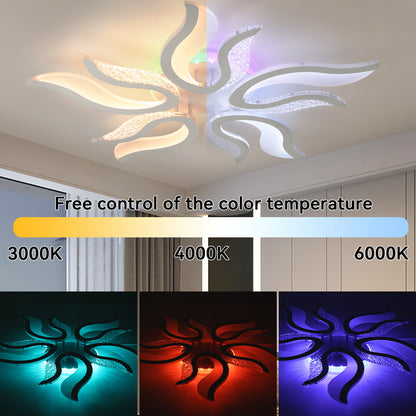 Modern Chandelier LED Lamp White Frame Ceiling Light Living Room Pendant Lights