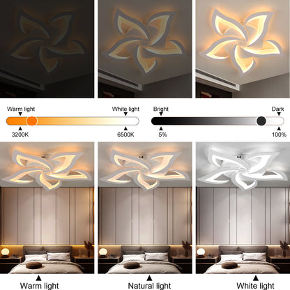 Modern Chandelier LED Lamp White Frame Ceiling Light Living Room Pendant Lights