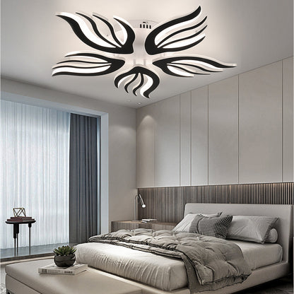 Modern Chandelier LED Lamp White Frame Ceiling Light Living Room Pendant Lights
