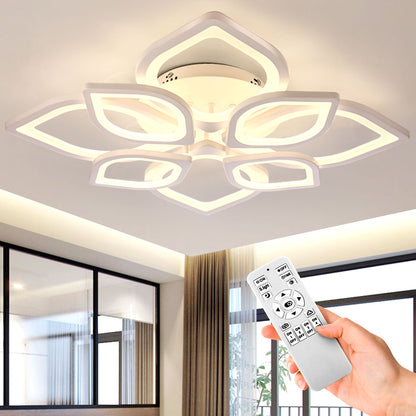 Modern Chandelier LED Lamp White Frame Ceiling Light Living Room Pendant Lights