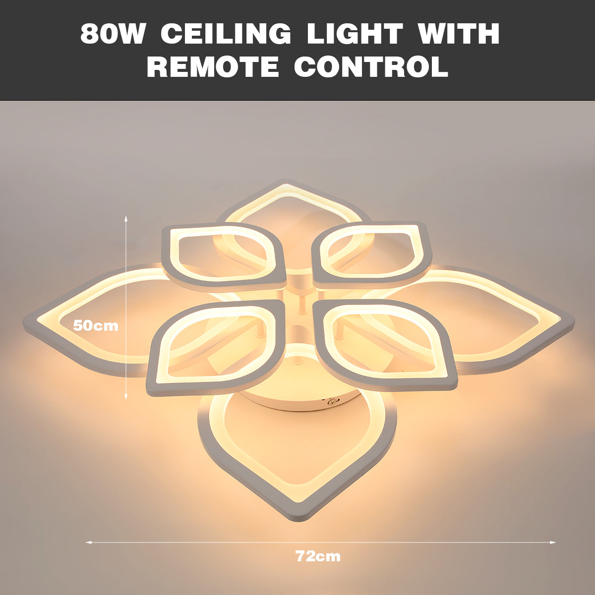 Modern Chandelier LED Lamp White Frame Ceiling Light Living Room Pendant Lights