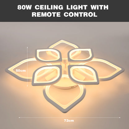 Modern Chandelier LED Lamp White Frame Ceiling Light Living Room Pendant Lights